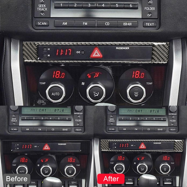 Car Carbon Fiber Central Control Clock Decorative Sticker for Subaru BRZ / Toyota 86 2013-2017, Left and Right Drive Universal(Black) by buy2fix