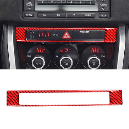 Car Carbon Fiber Central Control Clock Decorative Sticker for Subaru BRZ / Toyota 86 2013-2017, Left and Right Drive Universal(Red) by buy2fix