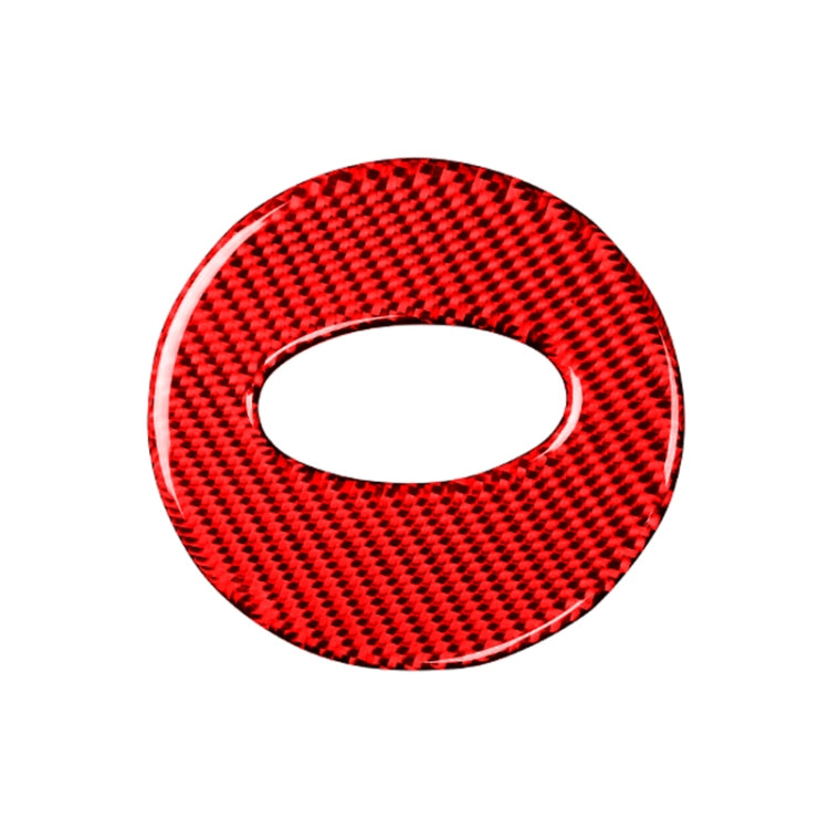 Car Carbon Fiber Steering Wheel Decorative Sticker for Subaru BRZ 2013-2017, Left and Right Drive Universal (Red) by buy2fix