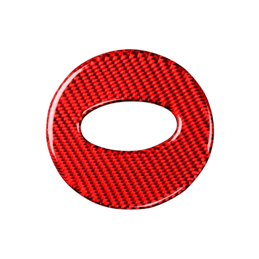 Car Carbon Fiber Steering Wheel Decorative Sticker for Subaru BRZ 2013-2017, Left and Right Drive Universal (Red) by buy2fix