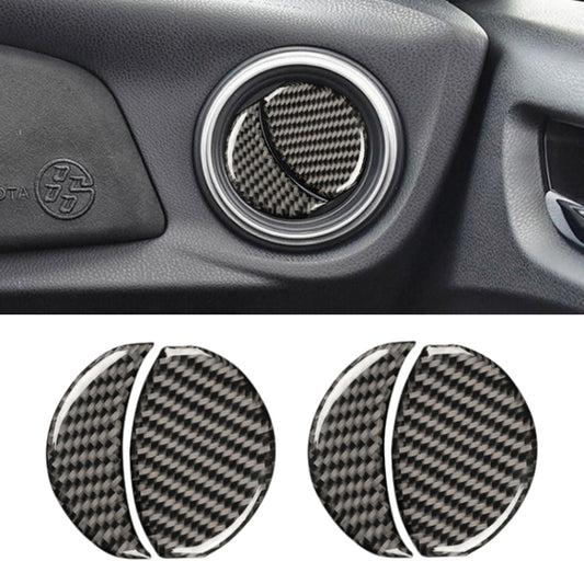 Car Carbon Fiber Central Control Air Outlet Decorative Sticker for Subaru BRZ / Toyota 86 2013-2020, Left and Right Drive Universal(Black) by buy2fix
