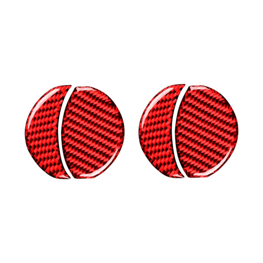 Car Carbon Fiber Central Control Air Outlet Decorative Sticker for Subaru BRZ / Toyota 86 2013-2020, Left and Right Drive Universal(Red) by buy2fix