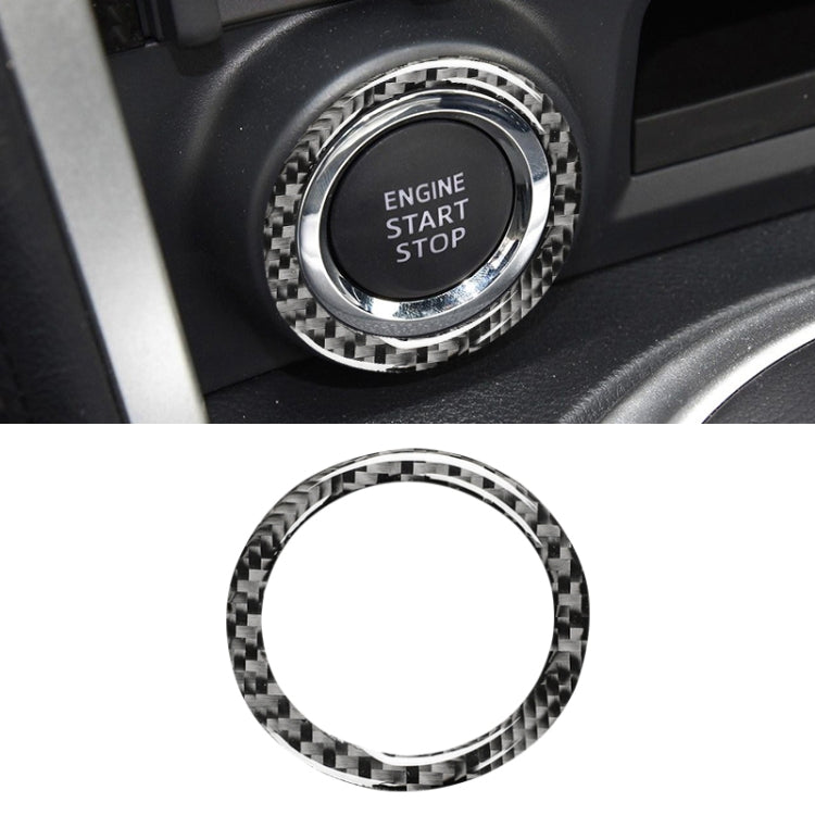 Car Carbon Fiber One-button Start Decorative Sticker for Subaru BRZ / Toyota 86 2013-2017, Left and Right Drive Universal (Black) by buy2fix