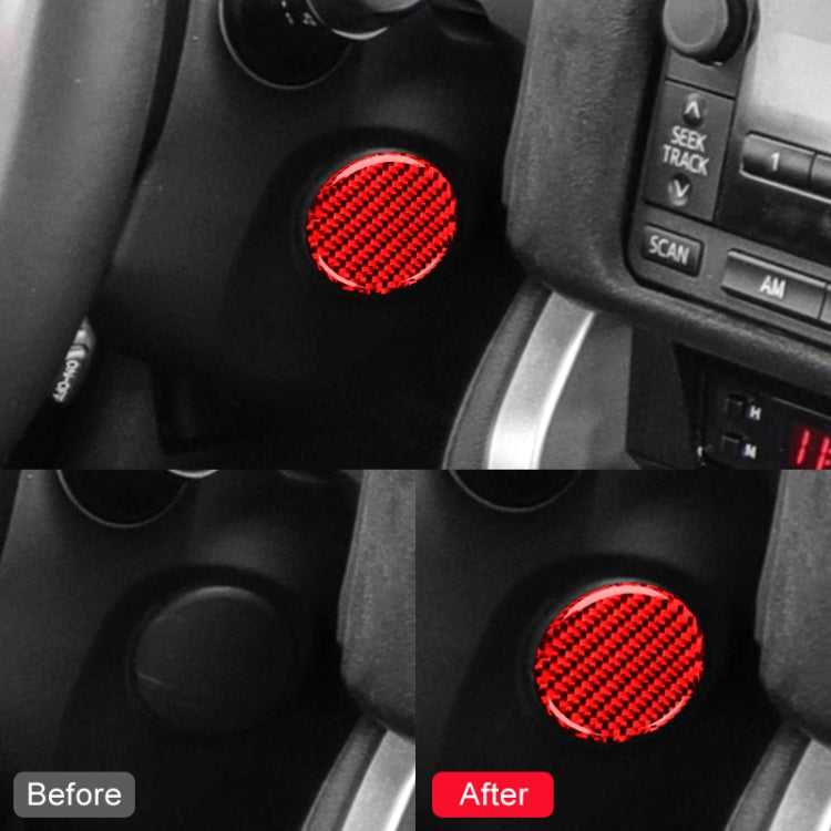 Car Carbon Fiber Fire Panel Decorative Sticker for Subaru BRZ / Toyota 86 2013-2017, Left and Right Drive Universal (Red) by buy2fix