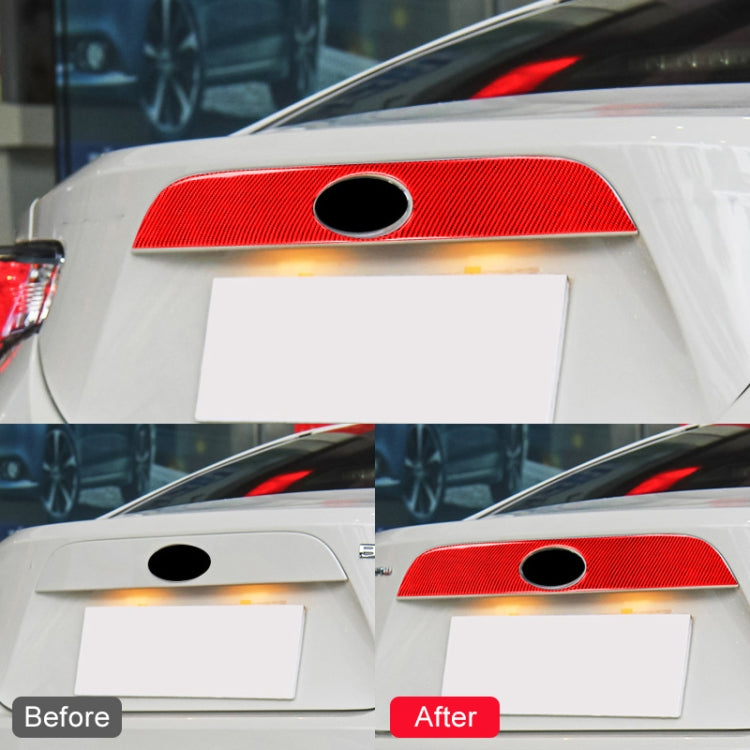 Car Carbon Fiber Rear Logo Decorative Strip for Subaru BRZ / Toyota 86 2013-2020, Left and Right Drive Universal(Red) by buy2fix