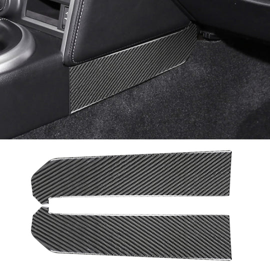 Car Carbon Fiber Central Control Side Gear Position Decorative Sticker for Subaru BRZ / Toyota 86 2013-2020, Left and Right Drive Universal (Black)