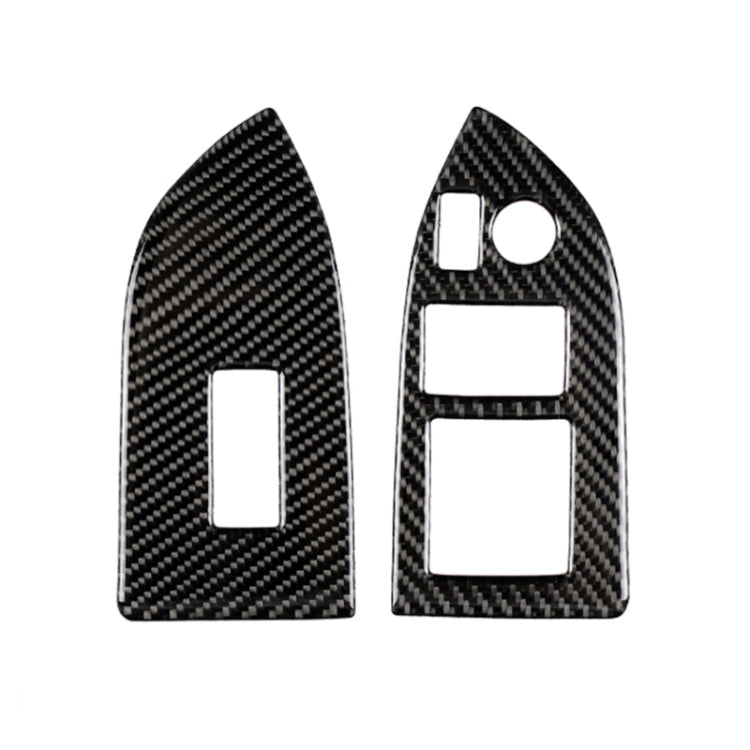 Car Carbon Fiber Window Glass Lifting Panel Decorative Sticker for Subaru BRZ / Toyota 86 2013-2017, Right Drive (Black) by buy2fix