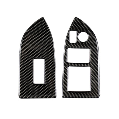 Car Carbon Fiber Window Glass Lifting Panel Decorative Sticker for Subaru BRZ / Toyota 86 2013-2017, Right Drive (Black) by buy2fix