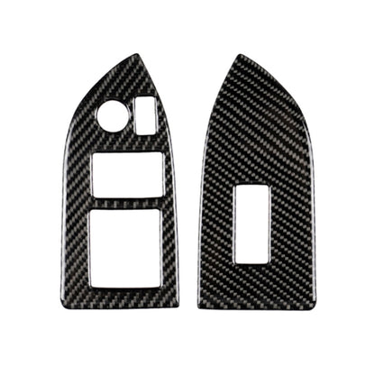 Car Carbon Fiber Window Glass Lifting Panel Decorative Sticker for Subaru BRZ / Toyota 86 2013-2017, Left Drive (Black) by buy2fix