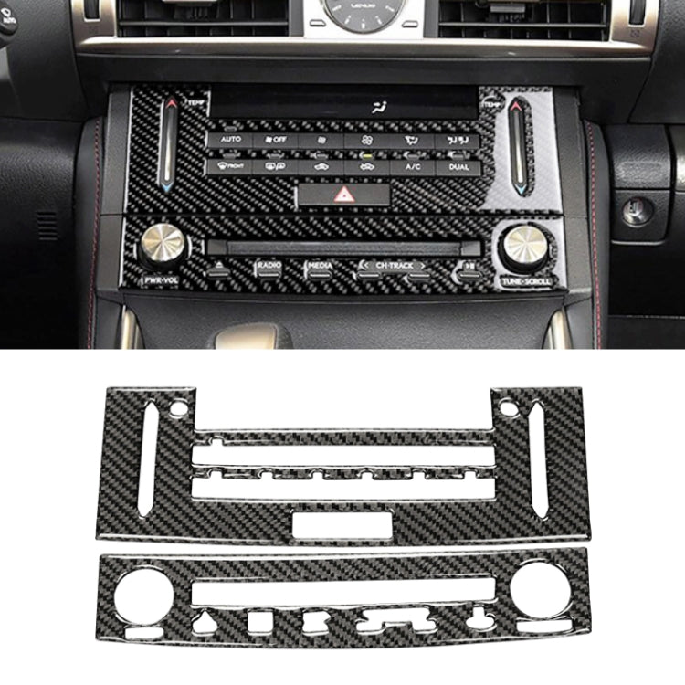 Car Carbon Fiber Air Conditioning CD Panel Decorative Sticker for Lexus IS250 2013-, Left Drive by buy2fix