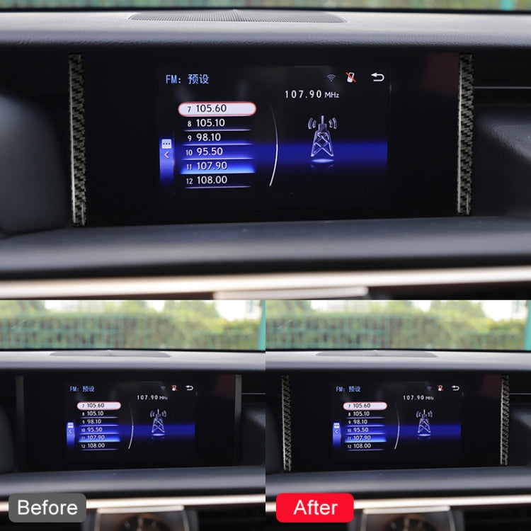 Car Carbon Fiber Navigation Decorative Sticker for Lexus IS250 2013-, Left Drive by buy2fix