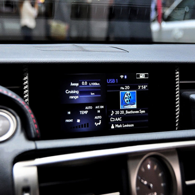 Car Carbon Fiber Navigation Decorative Sticker for Lexus IS250 2013-, Left Drive by buy2fix