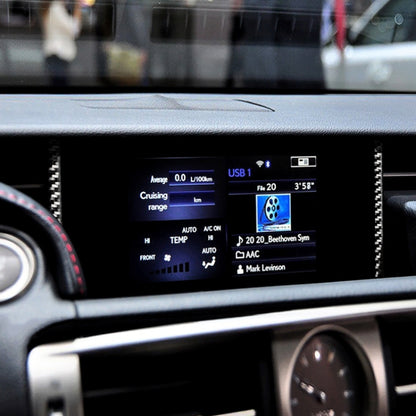 Car Carbon Fiber Navigation Decorative Sticker for Lexus IS250 2013-, Left Drive by buy2fix