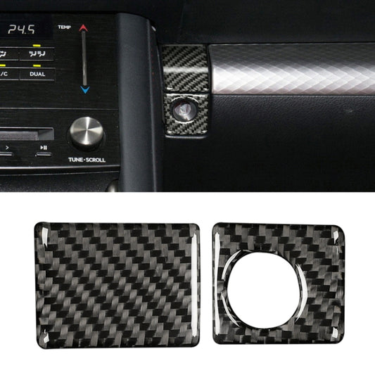 Car Carbon Fiber Storage Box Switch Decorative Sticker for Lexus IS250 2013-, Left Drive by buy2fix