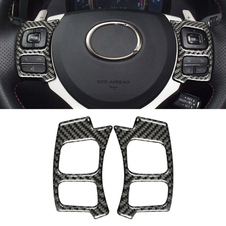 Car Carbon Fiber Steering Wheel Button Decorative Sticker for Lexus IS250 NX200 200t 300h 13-, Left Drive by buy2fix