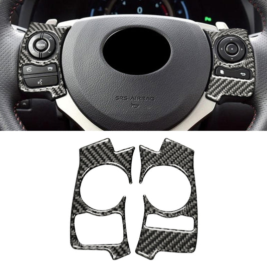 Car Carbon Fiber Steering Wheel Button Decorative Sticker for Lexus IS250 NX200 200t 300h 13-, Left Drive C Style by buy2fix
