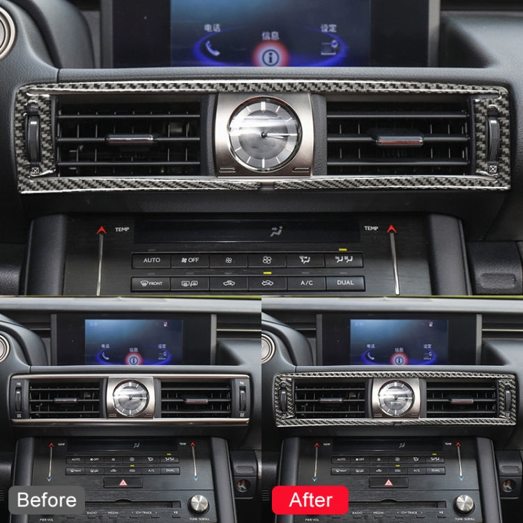 Car Carbon Fiber Central Control Air Outlet Decorative Sticker for Lexus IS250 2013-, Left Drive by buy2fix