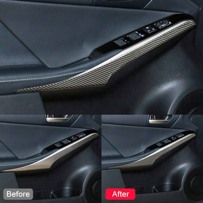 Car Carbon Fiber Door Decorative Strip for Lexus IS250 2013-, Left Drive by buy2fix