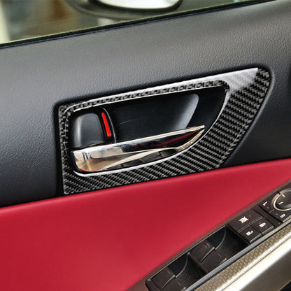 Car Carbon Fiber Front Door Handle Decorative Sticker for Lexus IS250 2013-, Left Drive B Style by buy2fix