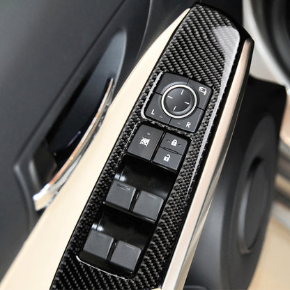 Car Carbon Fiber Window Glass Lifting Panel Button Decorative Sticker for Lexus IS250 2013-, Left Drive A Style by buy2fix