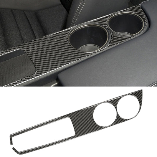 Car Carbon Fiber Water Cup Holder Panel Decorative Sticker for Lexus IS250 2013-, Left Drive by buy2fix
