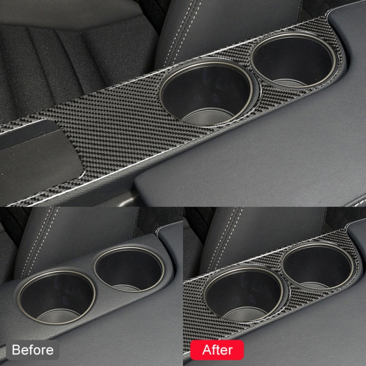 Car Carbon Fiber Water Cup Holder Panel Decorative Sticker for Lexus IS250 2013-, Left Drive by buy2fix