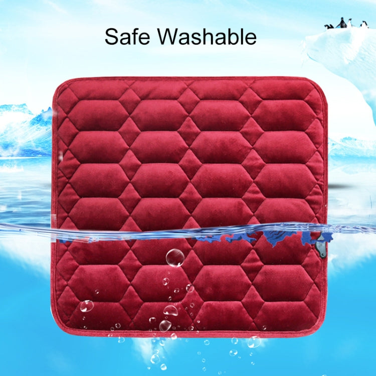 Car USB Seat Heater Cushion Warmer Cover Winter Heated Warm Mat, Style: Heart Shape (Black) by buy2fix