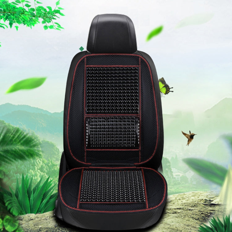 Car Seat Covers Summer Cool Imitation Wooden Beads Ventilation Breathable Seat Cushion(Black) by buy2fix