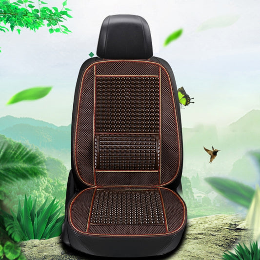 Car Seat Covers Summer Cool Imitation Wooden Beads Ventilation Breathable Seat Cushion(Coffee) by buy2fix