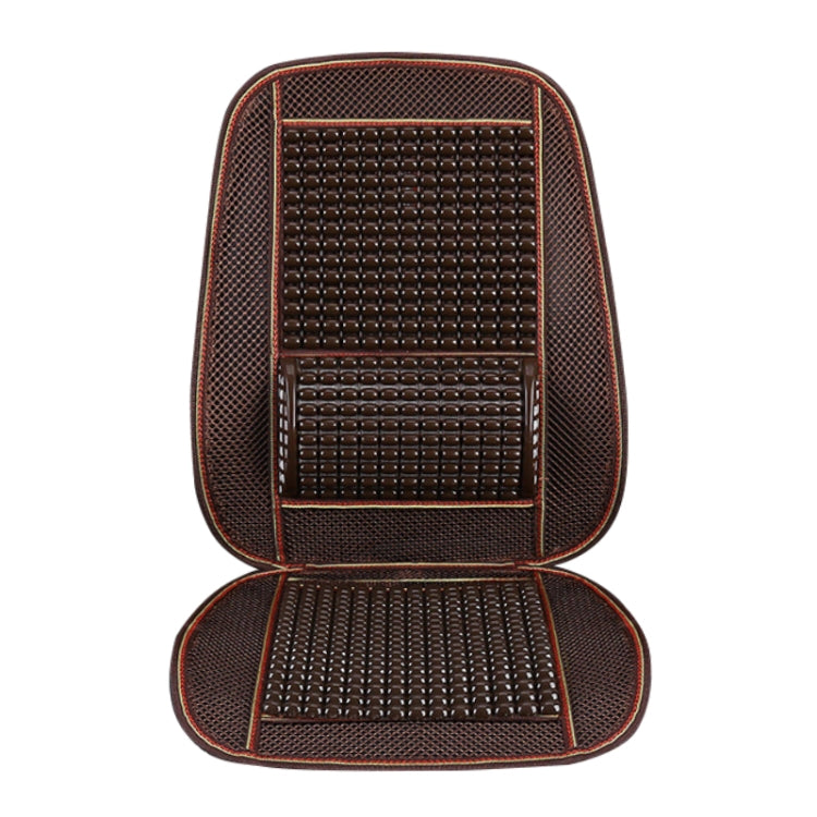 Car Seat Covers Summer Cool Imitation Wooden Beads Ventilation Breathable Seat Cushion(Coffee) by buy2fix