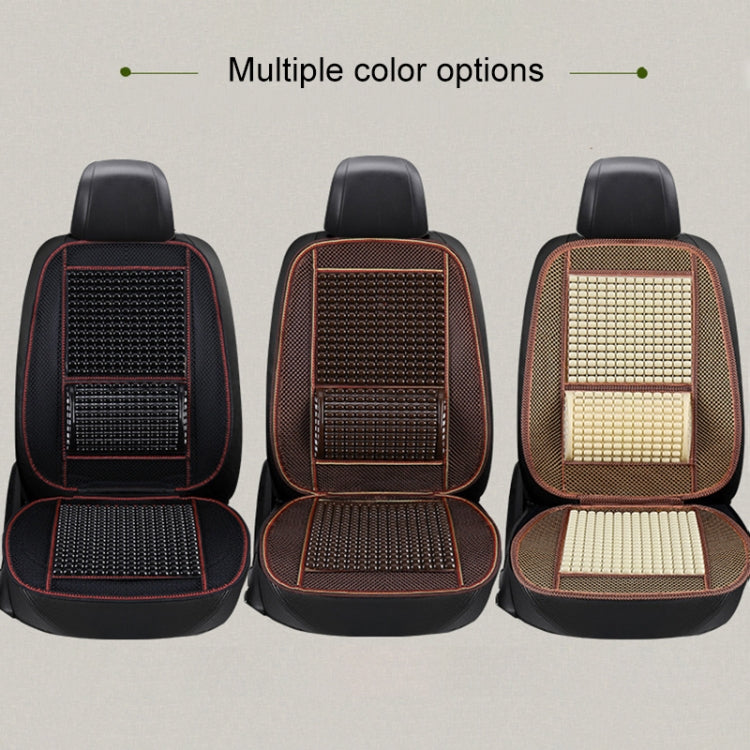 Car Seat Covers Summer Cool Imitation Wooden Beads Ventilation Breathable Seat Cushion(Black) by buy2fix