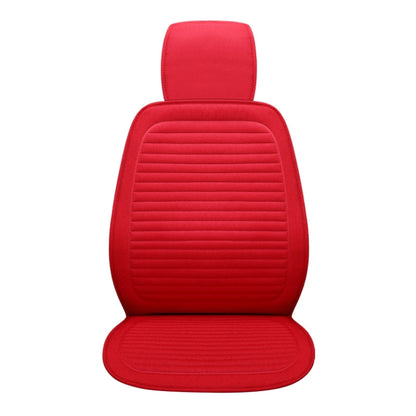 Car Four Seasons Linen Fabric Front Seat Cushion (Red) by buy2fix