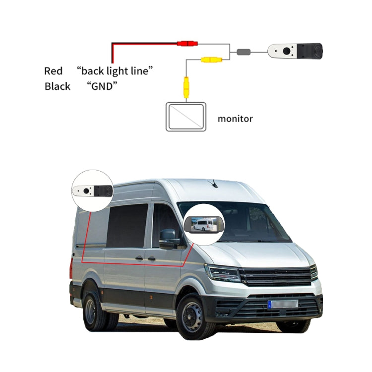 PZ475 Car Waterproof 170 Degree Brake Light View Camera for Volkswagen Crafter - In Car by buy2fix | Online Shopping UK | buy2fix