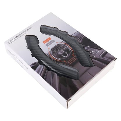 Car Steering Wheel Booster Wheel Spinner Knob Cover (Carbon Fiber Black) by buy2fix