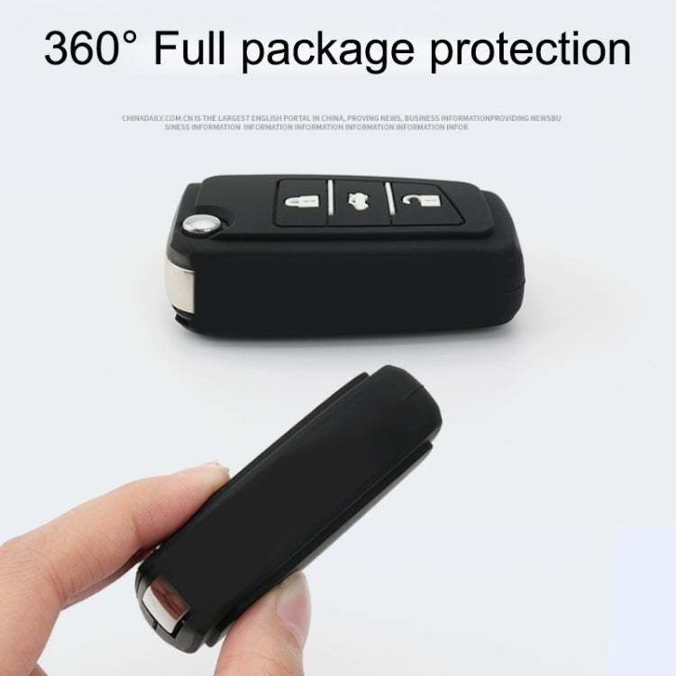 Car Luminous All-inclusive Zinc Alloy Key Protective Case Key Shell for Volkswagen B Style Smart 3-button (Gun Metal) by buy2fix