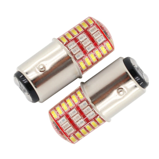 2 pièces 1157 DC12V/1.1 W moto/voiture LED Double couleur clignotant/feu de freinage avec 42 LED s SMD-3014 perles de lampe