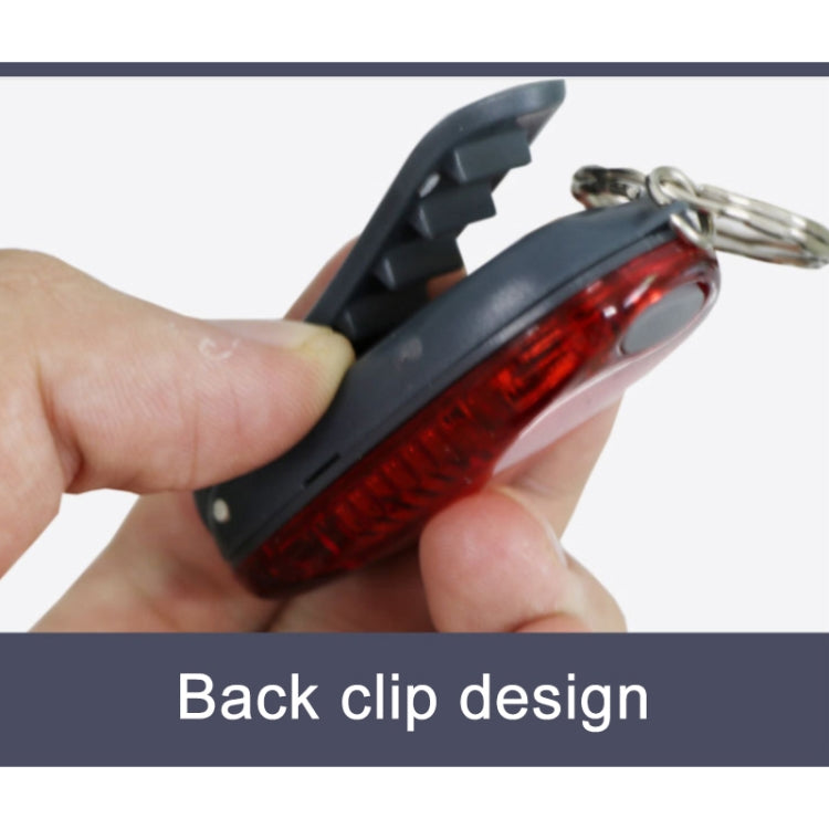 Multifunctional Portable Bicycle Taillight Helmet Light Running Warning Light Luminous Keychain (Blue) by buy2fix