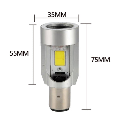 BA20D DC12-80V / 20W / 6000K / 2000LM Motorcycle Headlight with Angel Eyes (Red) by buy2fix