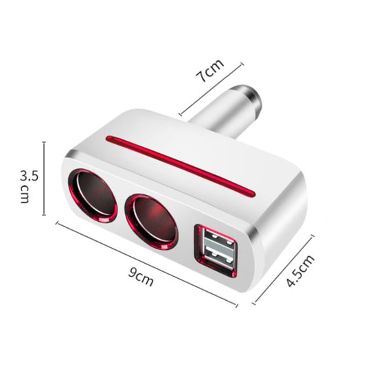 SHUNWEI SD-1918 80W 3.1A Car 2 in 1 Dual USB Charger (White) by SHUNWEI