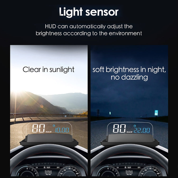 H400G Car 3.5 inch GPS Mode HUD Head-up Display Support Speed / Time / Distance Display by buy2fix