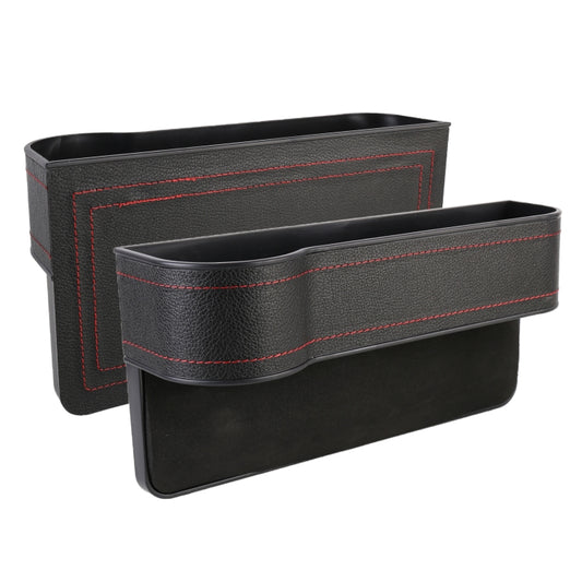 2 PCS Car Multi-functional Principal And Deputy Driver Seat Console Leather Box (Black) by buy2fix