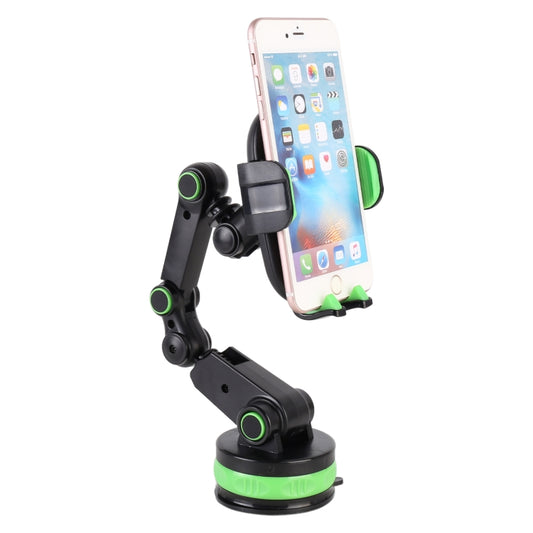 ZP-X0466 Car 360 Degree Rotating Telescopic Folding Round Suction Cup Mobile Phone Holder(Green) -  by buy2fix | Online Shopping UK | buy2fix