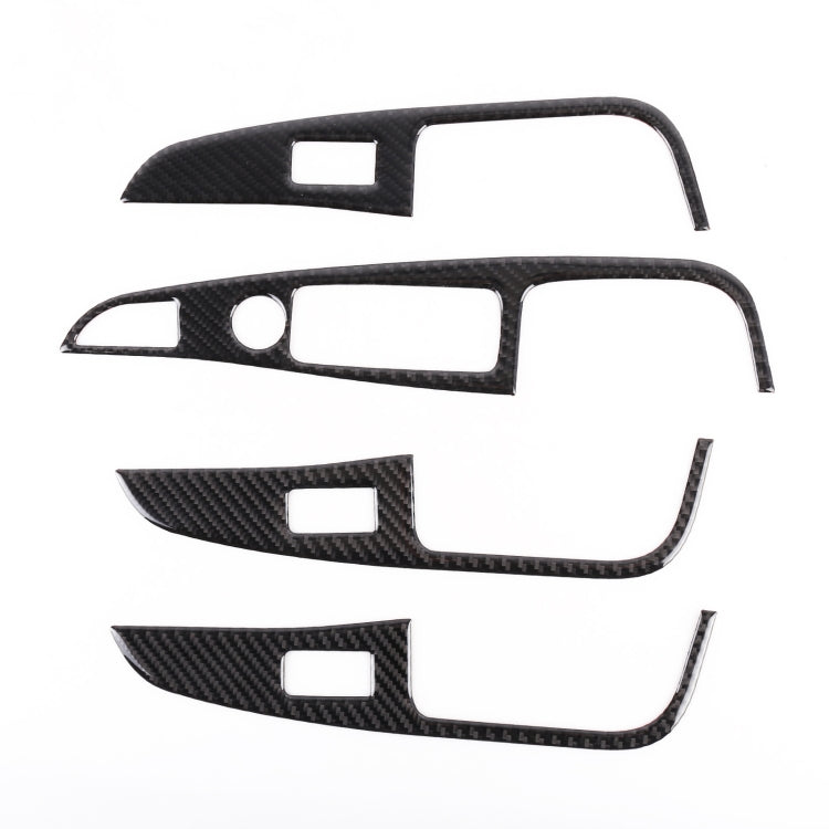 4 PCS Car Carbon Fiber Window Lift Button Decorative Sticker for BMW X5 2020 by buy2fix