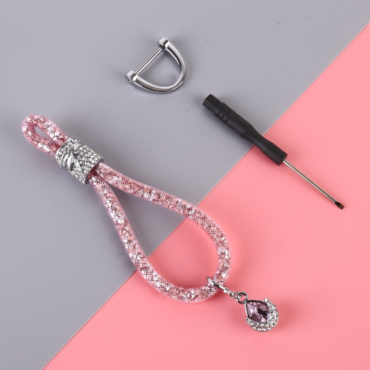 Car Diamond Metal + Plastic Keychain (Pink) by buy2fix