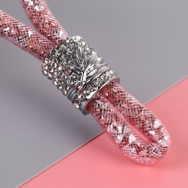 Car Diamond Metal + Plastic Keychain (Pink) by buy2fix