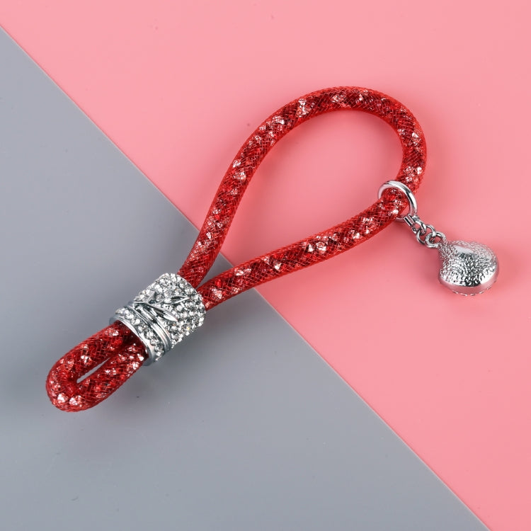 Car Diamond Metal + Plastic Keychain (Red) by buy2fix