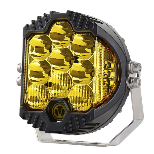 OL-1950Y 5 pouces DC12V-30V 5000LM 6500K 50W lumière LED de voiture sur trois côtés phare pour Jeep Wrangler (lumière dorée)