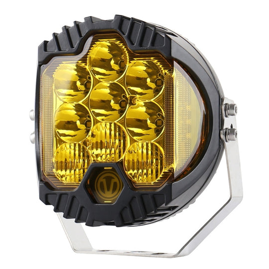 OL-1950Y 7 pouces DC12V-30V 8000LM 6500K 90W lumière LED de voiture sur trois côtés phare pour Jeep Wrangler (lumière dorée)
