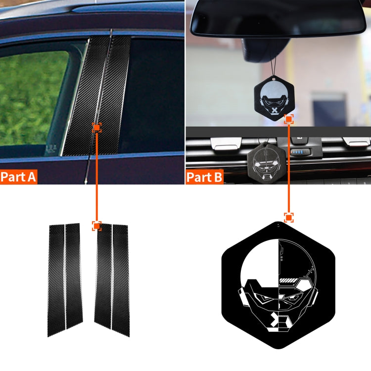 4 PCS Car Carbon Fiber B Pillar Decorative Sticker for Infiniti FX 2009-2013/QX70 2014-, Left and Right Drive Universal by buy2fix