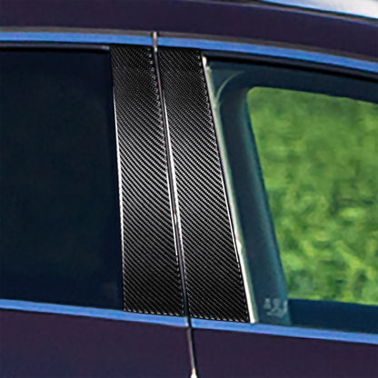 4 PCS Car Carbon Fiber B Pillar Decorative Sticker for Infiniti FX 2009-2013/QX70 2014-, Left and Right Drive Universal by buy2fix